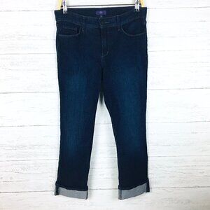 NYDJ Women's Cuffed Ankle Jeans Dark Wash